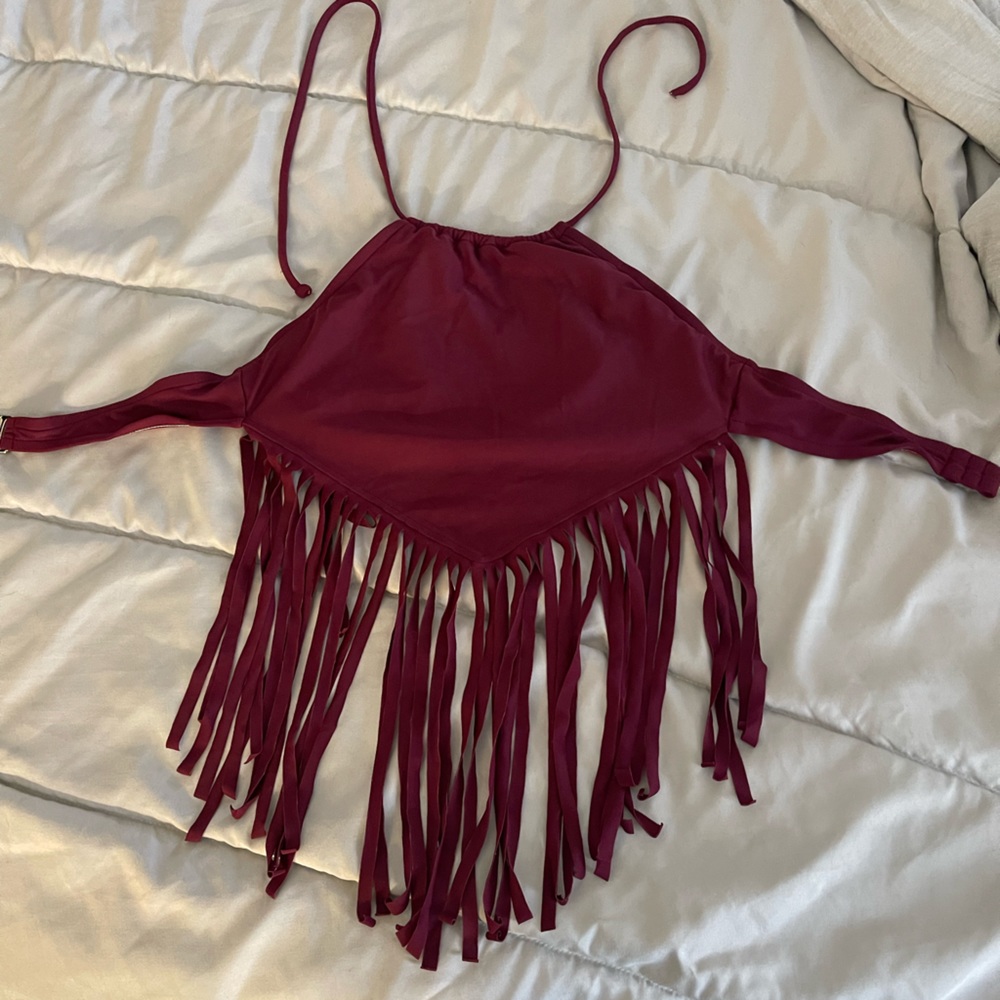 Mossimo fringed swim top